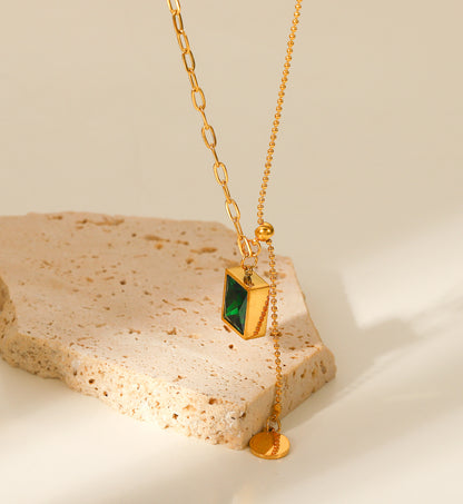 Golden Cube Necklace