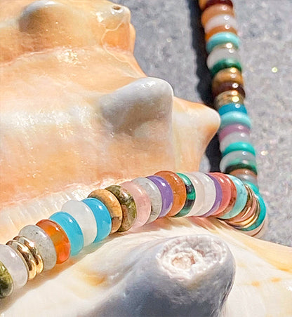 Rainbow Colorful Gemstone Necklace