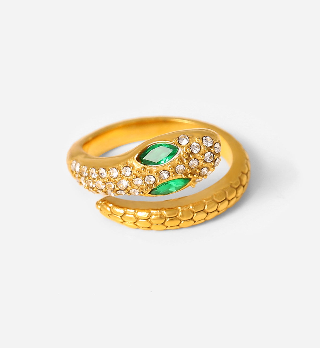 Cute Snake Gemstone Ring