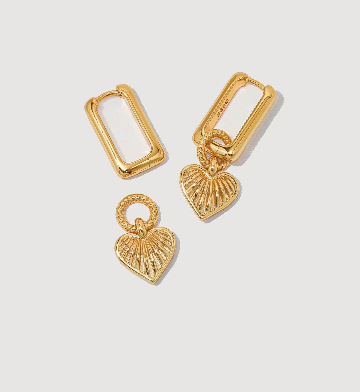 Shiny Heart Huggie